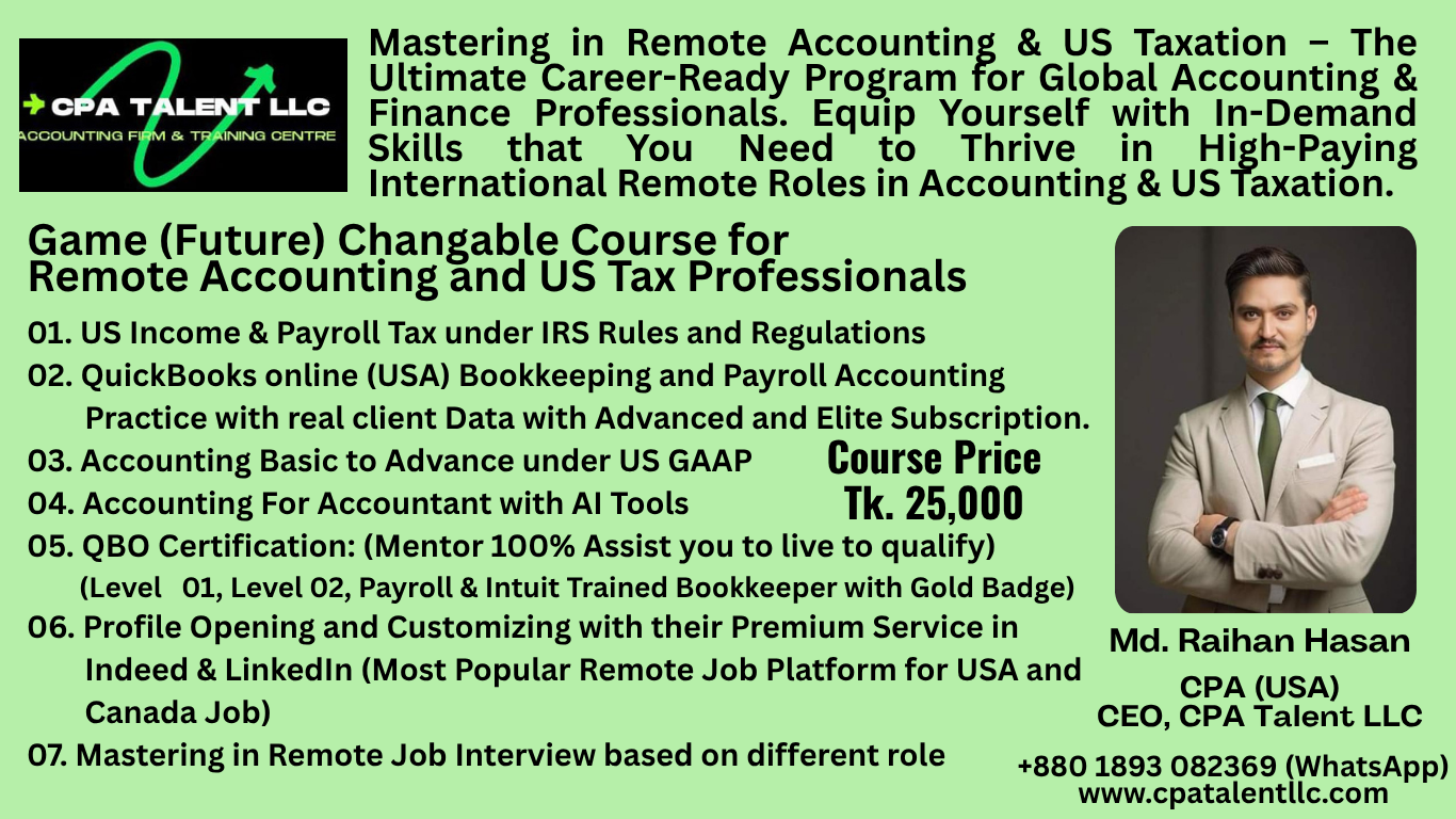 "Mastering in Remote Accounting & US Taxation"